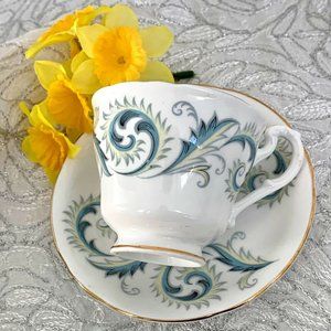 Bone China Cup and Saucer Duo Royal Standard Garland England 1960s